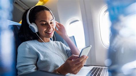 how to listen to music on plane